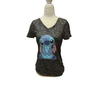 Disney Grey Lilo & Stitch Stitch Vneck Top